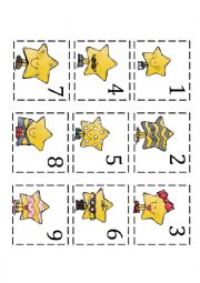 English Worksheet: Number Cards