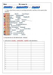 Country-nationality-capital ( with the answer key)