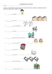 English Worksheet: DEMONSTRATIVES (THIS, THAT, THESE, THOSE)