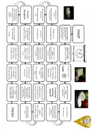 English Worksheet: Cheese Board Game Answers