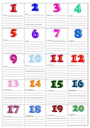 English Worksheet: numbers