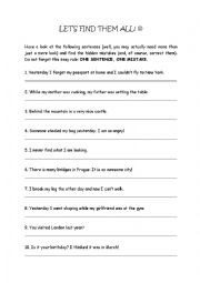 English Worksheet: Lets find the mistakes!!!