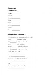 English Worksheet: Present continuous worksheet
