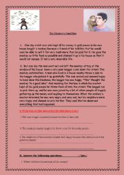 English Worksheet: Story (Monkey´s Good Idea)