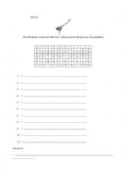 English Worksheet: Find words connected with eating