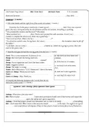 English Worksheet:  Mid term test 2