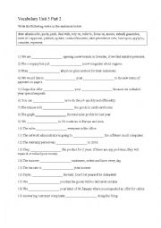 English Worksheet: Business Verbs