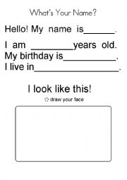 English Worksheet: Whats your name