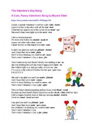 English Worksheet: St. Valentines Fun Song
