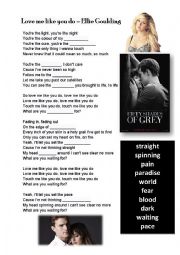 English Worksheet: Ellie Goulding - Love me like you do (From 50 Shades of Grey soundtrack)