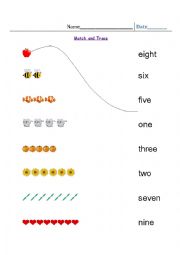 Number 1-10 : Match and Trace