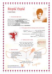 English Worksheet: Song: Stupid Cupid