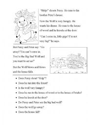 The Three Little Pigs worksheets