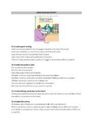 English Worksheet: Speed Reading Activity