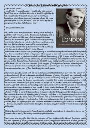English Worksheet: A Short Jack London Biography