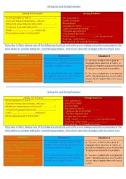 English Worksheet: Asking for and Giving promises