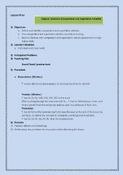 English Worksheet: Lesson plan for grammar (Comparative & Superlative Adverbs)