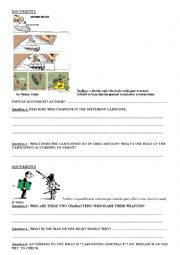 English Worksheet: political cartoons 