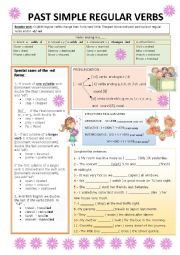 English Worksheet: Simple past regular verbs