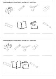 English Worksheet: CLASSROOM OBJECTS