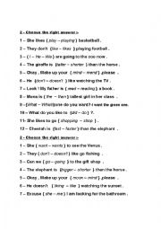 English Worksheet: grammar