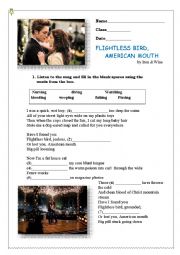 English Worksheet: Flightless Bird,American Mouth