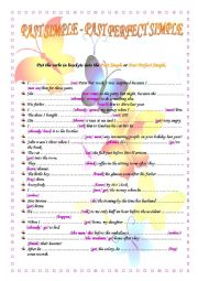 English Worksheet: PAST SIMPLE - PAST PERFECT SIMPLE