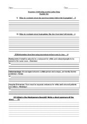 English Worksheet: segregation test