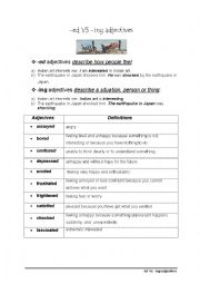 English Worksheet: -ed or -ing adjectives