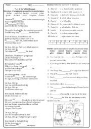 English Worksheet: Let it go, (Song from Frozen 2013)
