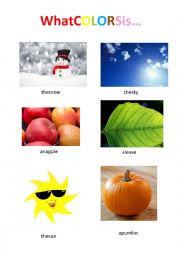 English Worksheet: What colour is