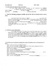 English Worksheet: Remedial tasks