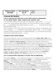 English Worksheet: Mid-Term Test 02