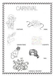 English Worksheet: Carnival Vocabulary