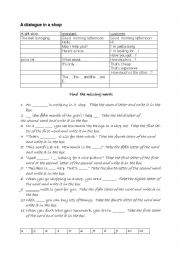 English Worksheet: Shopping in Britain