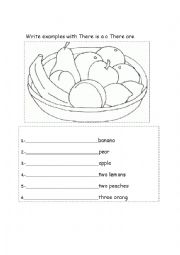 English Worksheet: There is There are