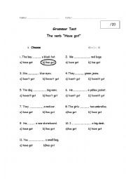 English Worksheet: Have got