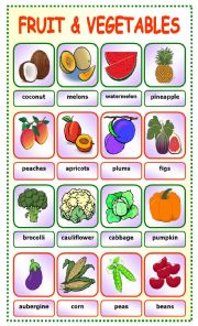 English Worksheet: Fruit and Vegetables:pictionary_3