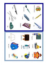 English Worksheet: School objects