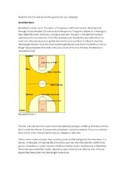 English Worksheet: Basketball rules