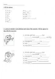 English Worksheet: Parts of the body test 