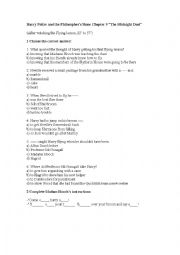 English Worksheet: Harry Potter and the Philosophers Stone. Flying lesson