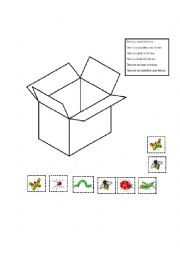 English Worksheet: prepositions using insects