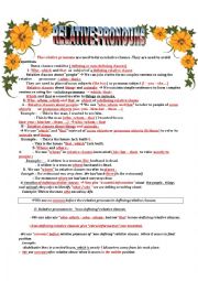 English Worksheet: relative clause 