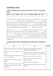 English Worksheet: mid term test 2 7th form