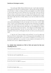 English Worksheet: Dream Job