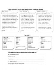 English Worksheet: Restaurant Vocabulary