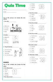 English Worksheet: Childrens test