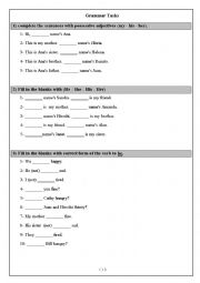 English Worksheet: GrammarTask