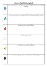 English Worksheet: Toys